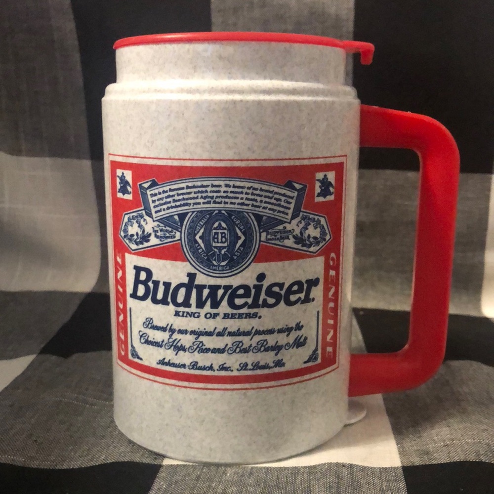 Sale 💚 Vintage Budweiser Hot or Cold Mug with Hidden Compartment Rare Breweriana
